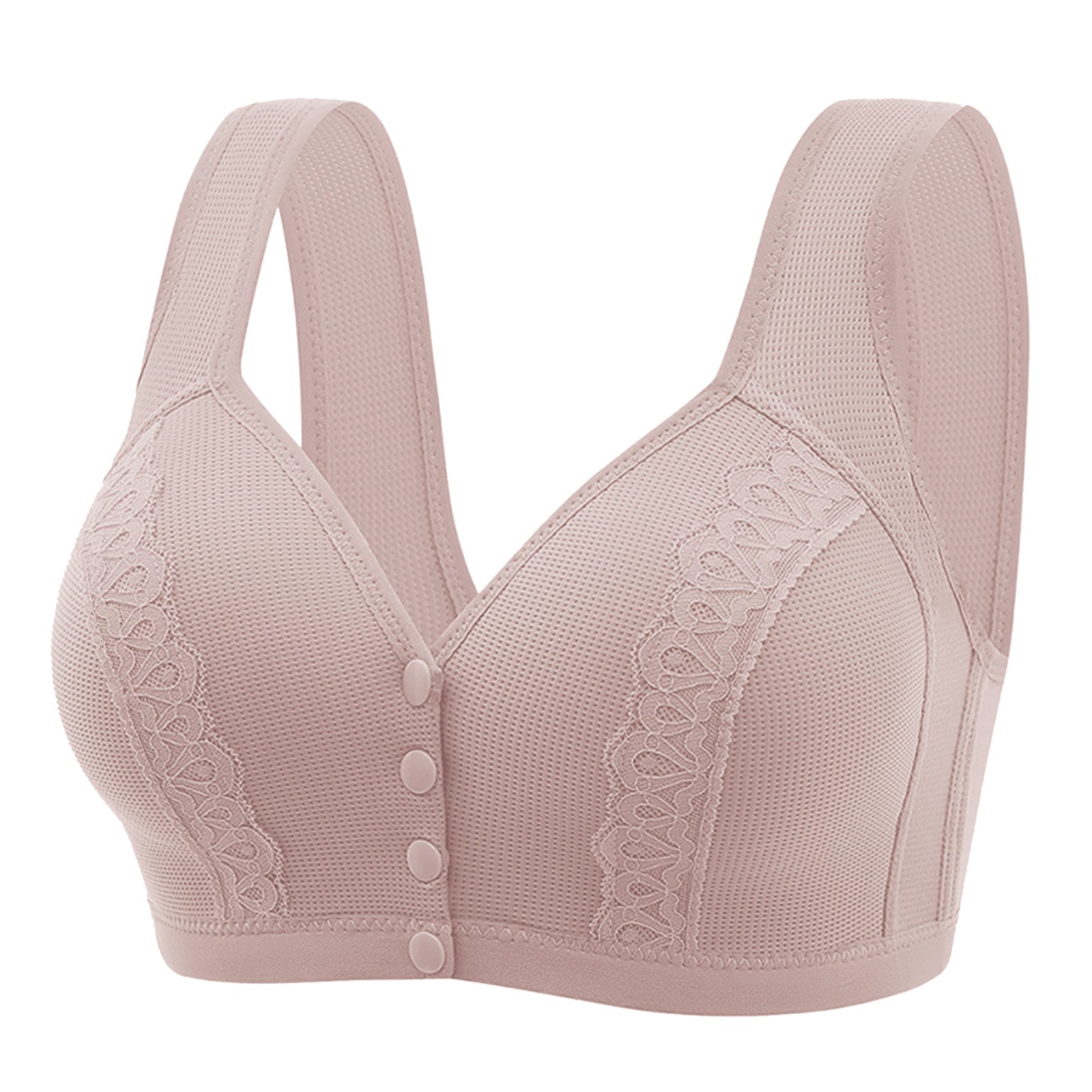 thumbnail image 3 of WILLBEST Brasier Mujer Push Up Sujetador De Mujer Con Hebilla Frontal, Borde De Encaje, Sin Aro De Acero, Ajuste Sin Costuras, Para Yoga, Dormir, Talla Grande 517, 3 of 3